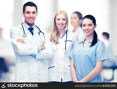 healthcare and medical - young team or group of doctors. young team or group of doctors