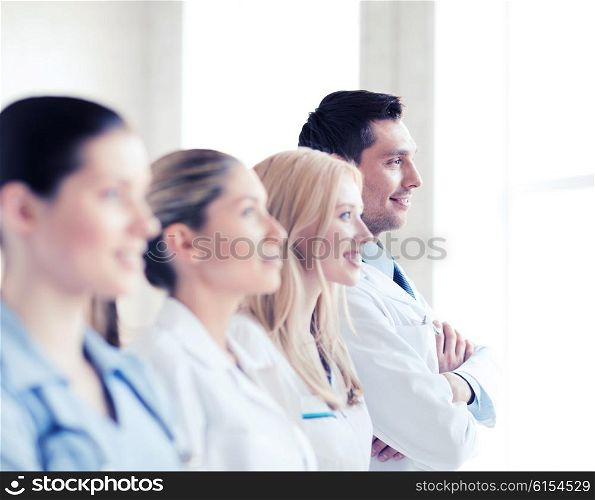 healthcare and medical - young team or group of doctors. young team or group of doctors