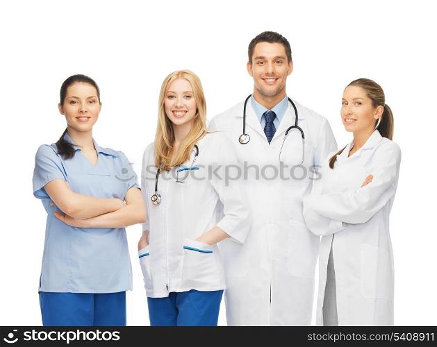 healthcare and medicine concept - young team or group of doctors