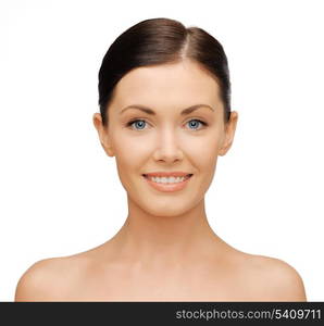 healthcare, spa and beauty concept - face of beautiful woman