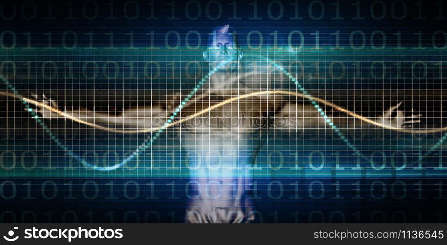 Healthcare Technology With a Human Body Scan Concept. Healthcare Technology