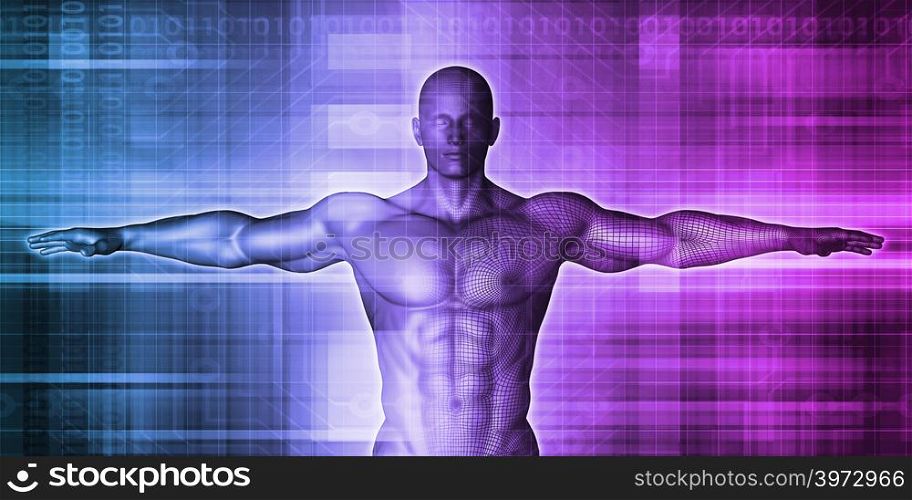 Healthcare Technology With a Human Body Scan Concept. Healthcare Technology