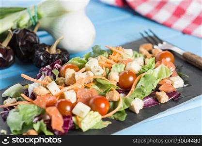 Healthy and fresh Mediterranean salad