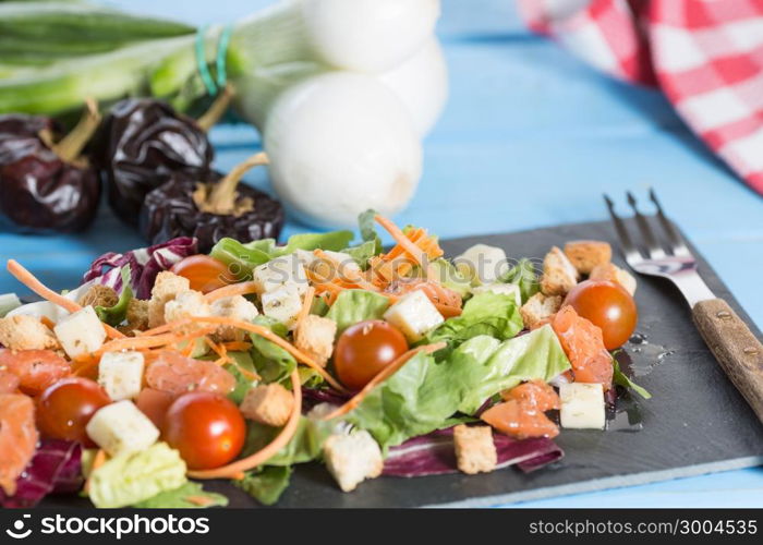 Healthy and fresh Mediterranean salad