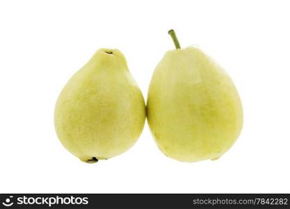 Healthy and organic food concept. Healthy and organic food concept. Fresh Guava fruit isolated on white background.