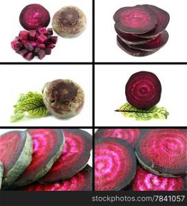 Healthy and organic food, Set of fresh Beetroot sliced .