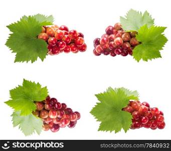 Healthy and organic food, Set of fresh red Grapes.