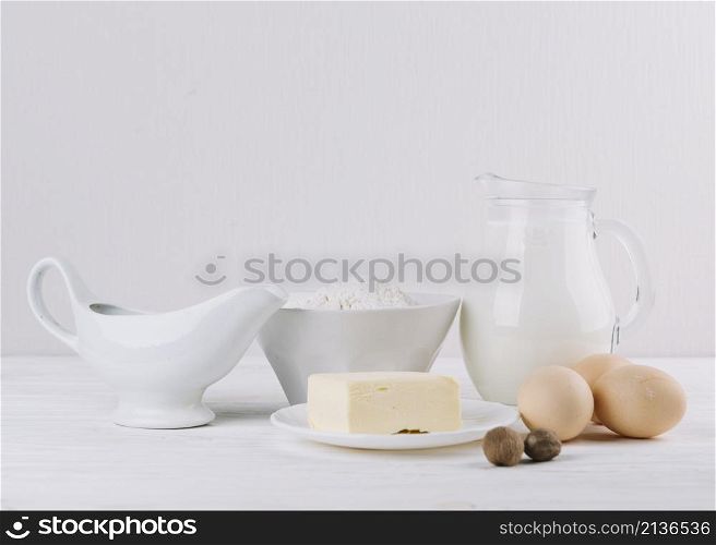 healthy food ingredients white backdrop