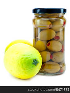 healthy food - olive and lemons