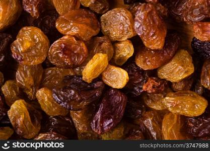 Healthy food organic nutrition. Raisin dried grape as background texture