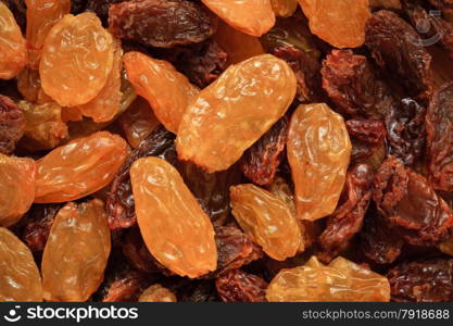 Healthy food organic nutrition. Raisin dried grape as background texture