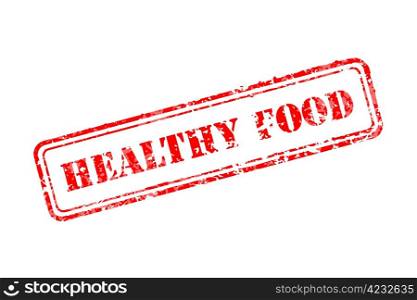 Healthy food rubber stamp vector illustration. Contains original brushes