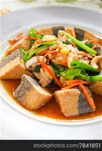 healthy food with tofu and vegetable