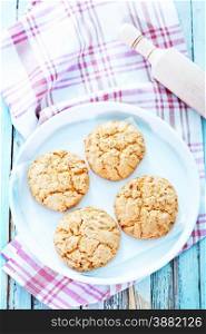 Healthy Fresh Baked Cookies on Baking Tray
