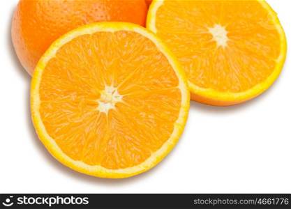 Healthy fruit. Oranges isolated on a white background