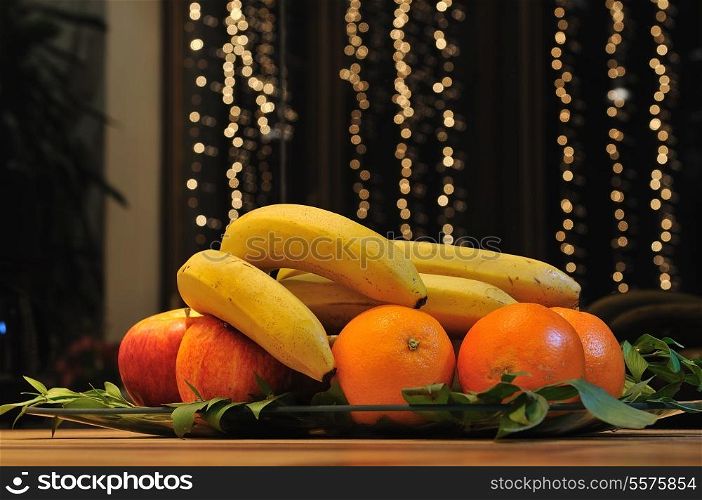 healthy fruits arrangemetnt at luxury restaurant