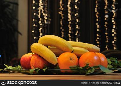 healthy fruits arrangemetnt at luxury restaurant