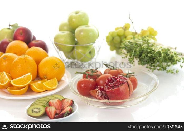 Healthy fruits, fruits background