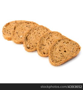 Healthy grain bread isolated on white background