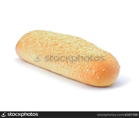 Healthy grain french baguette bread loaf isolated on white background