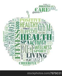 Healthy life illustration word cloud concept