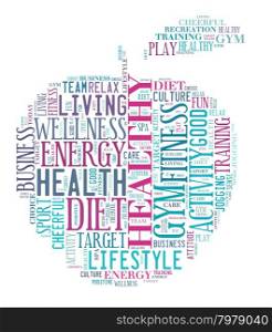 Healthy life illustration word cloud concept
