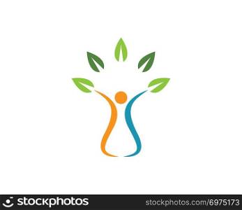 Healthy Life Logo template vector icon illustration design