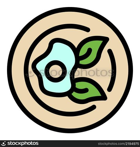 Healthy meal icon. Outline healthy meal vector icon color flat isolated. Healthy meal icon color outline vector