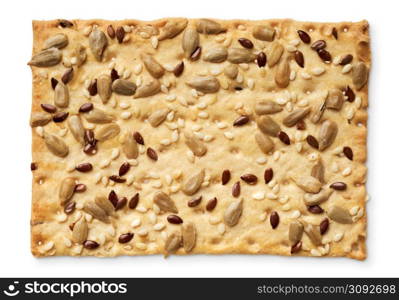 Healthy multigrain biscuit, isolated on white background. Healthy multigrain biscuit