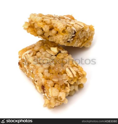 Healthy munchies isolated on white background close up