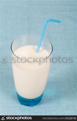 Healthy nutrition with fresh milk in a glass