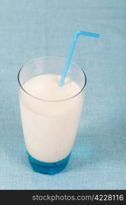 Healthy nutrition with fresh milk in a glass