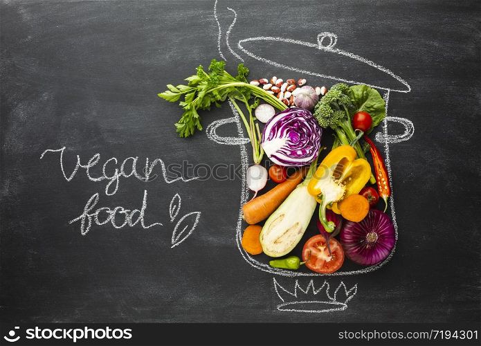 healthy or vegetarian vegan concept