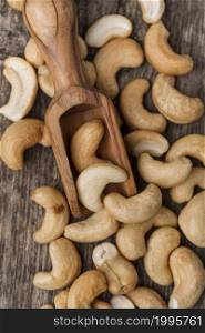 healthy raw cashew nuts close up