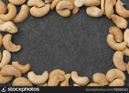 healthy raw cashew nuts frame. Resolution and high quality beautiful photo. healthy raw cashew nuts frame. High quality beautiful photo concept