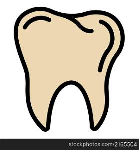 Healthy tooth icon. Outline healthy tooth vector icon color flat isolated. Healthy tooth icon color outline vector