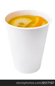 healthy turmeric drink isolated on white