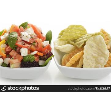 Healthy Vegetable Chips And Homemade Salsa