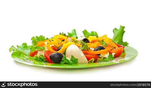 Healthy vegetarian salad isolated