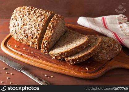 healthy whole grain bread with carrot and seeds