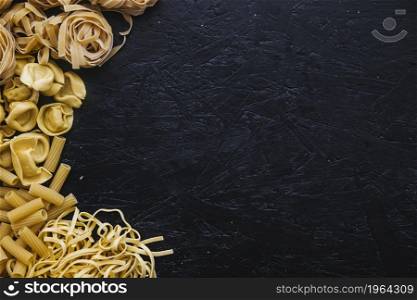 heap assorted pasta. High resolution photo. heap assorted pasta. High quality photo