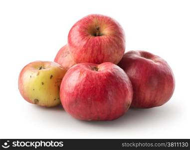 Heap of apples isolated on a white background