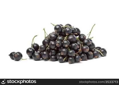 Heap of blackcurrant on white background