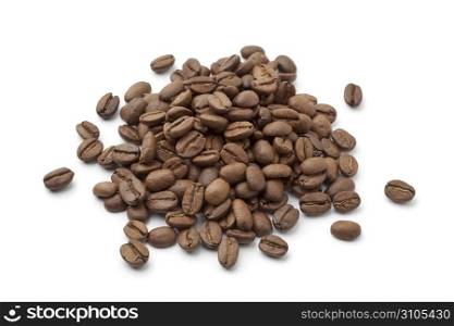 Heap of Coffee beans on white background
