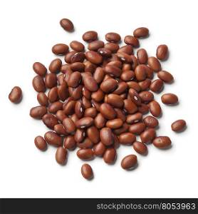 Heap of dried Flor de Mayo beans on white background