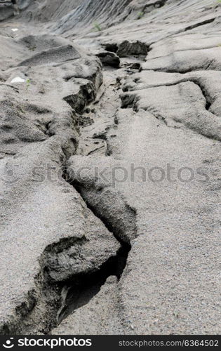 heap of gravel with water stains from rain on a background of blue sky careers