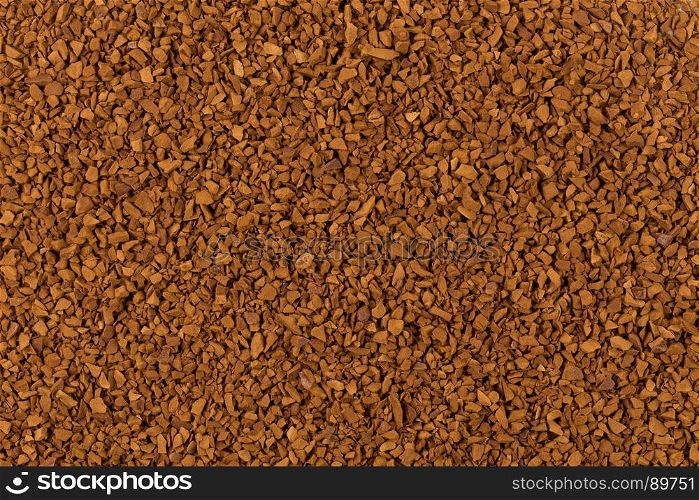 Heap of instant coffee for background closeup