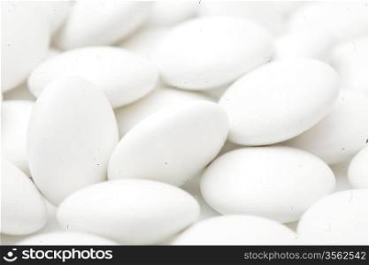 heap of pills isolated on the white background