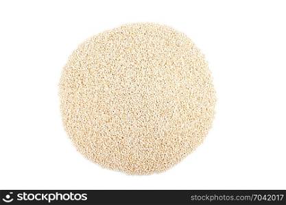 heap of quinoa isolated on white background