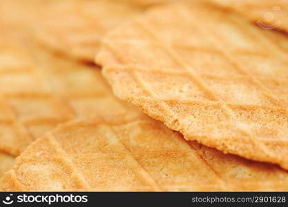 heap of tasty pastries close up